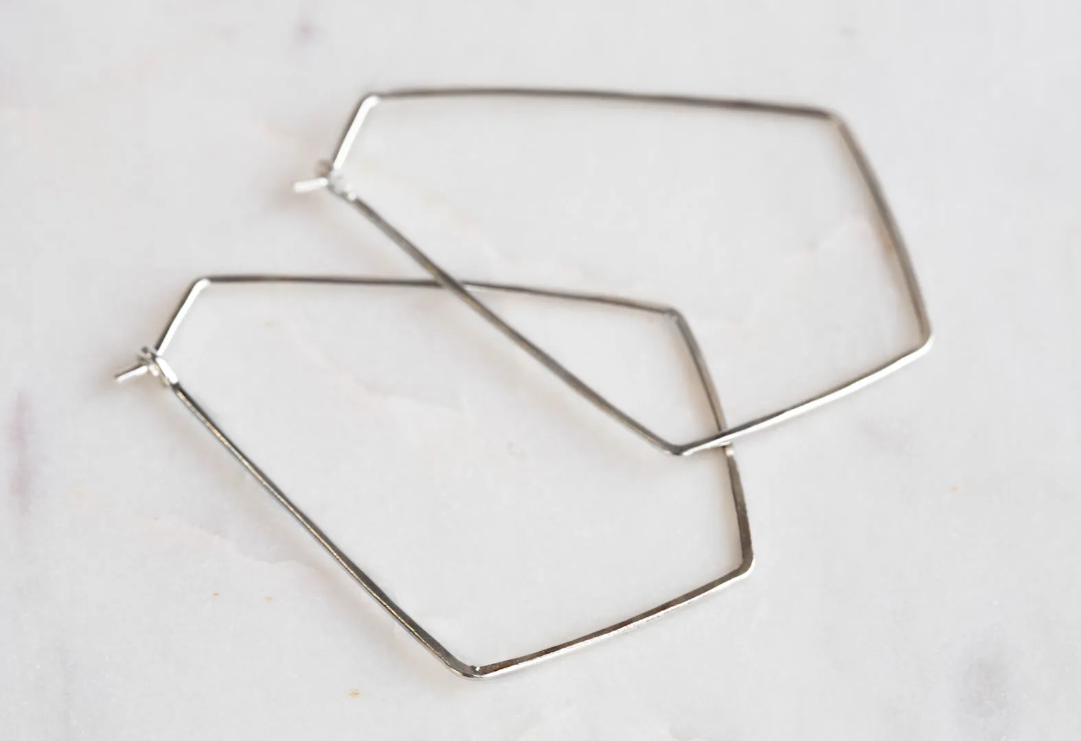 Hexagon Hoop Earrings
