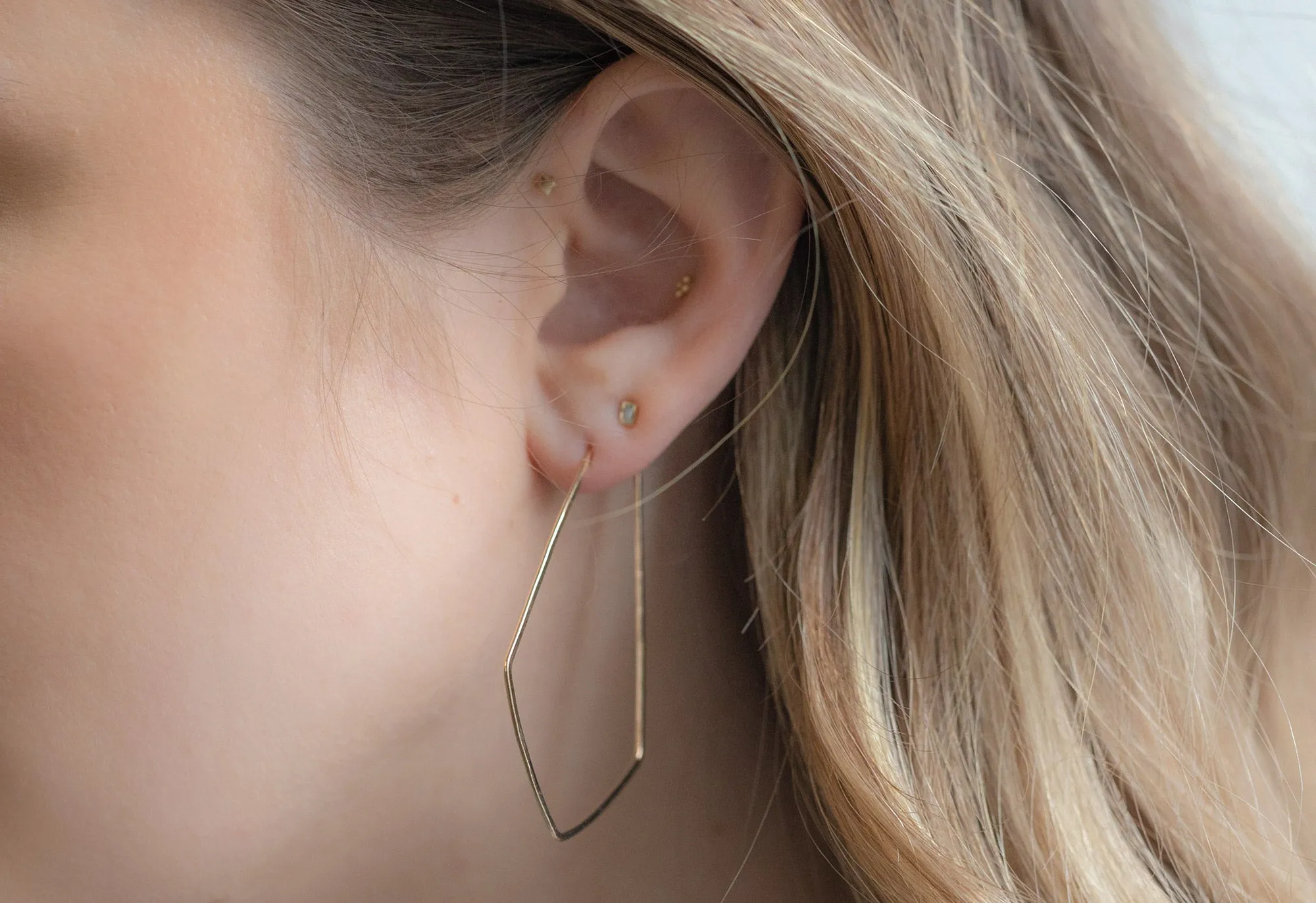 Hexagon Hoop Earrings