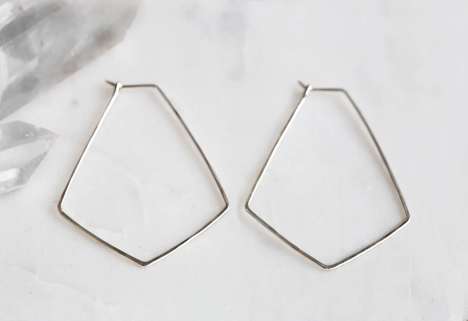 Hexagon Hoop Earrings