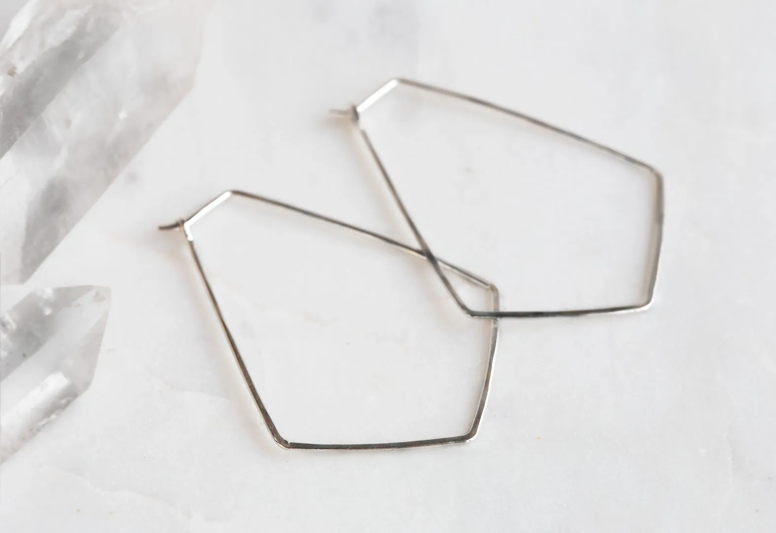 Hexagon Hoop Earrings