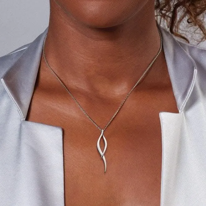 Kit Heath Entwine Twist Rhodium Plate 18" Necklace 90223RP