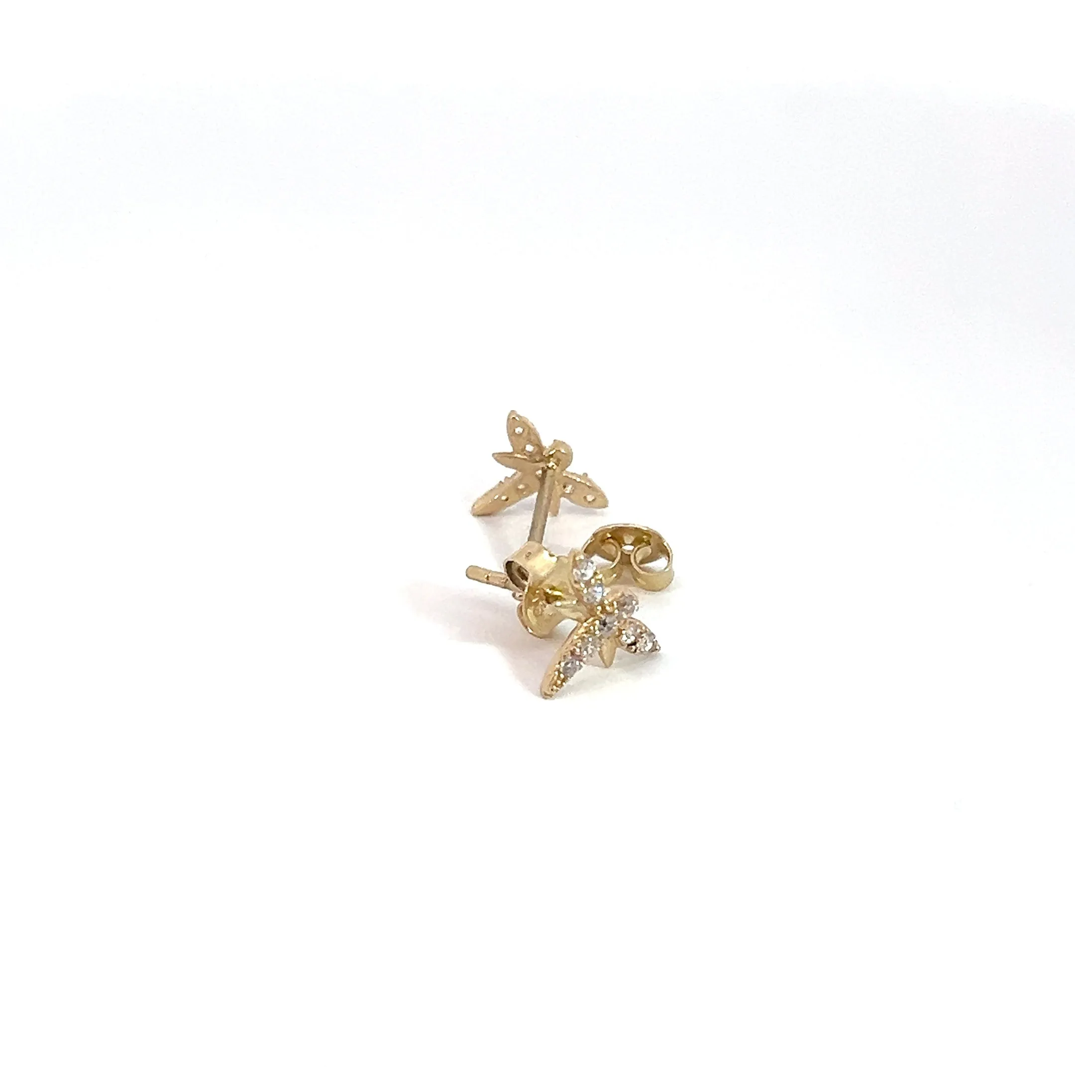 Lesotho Jewellery 14k Gold Dragonfly Earrings