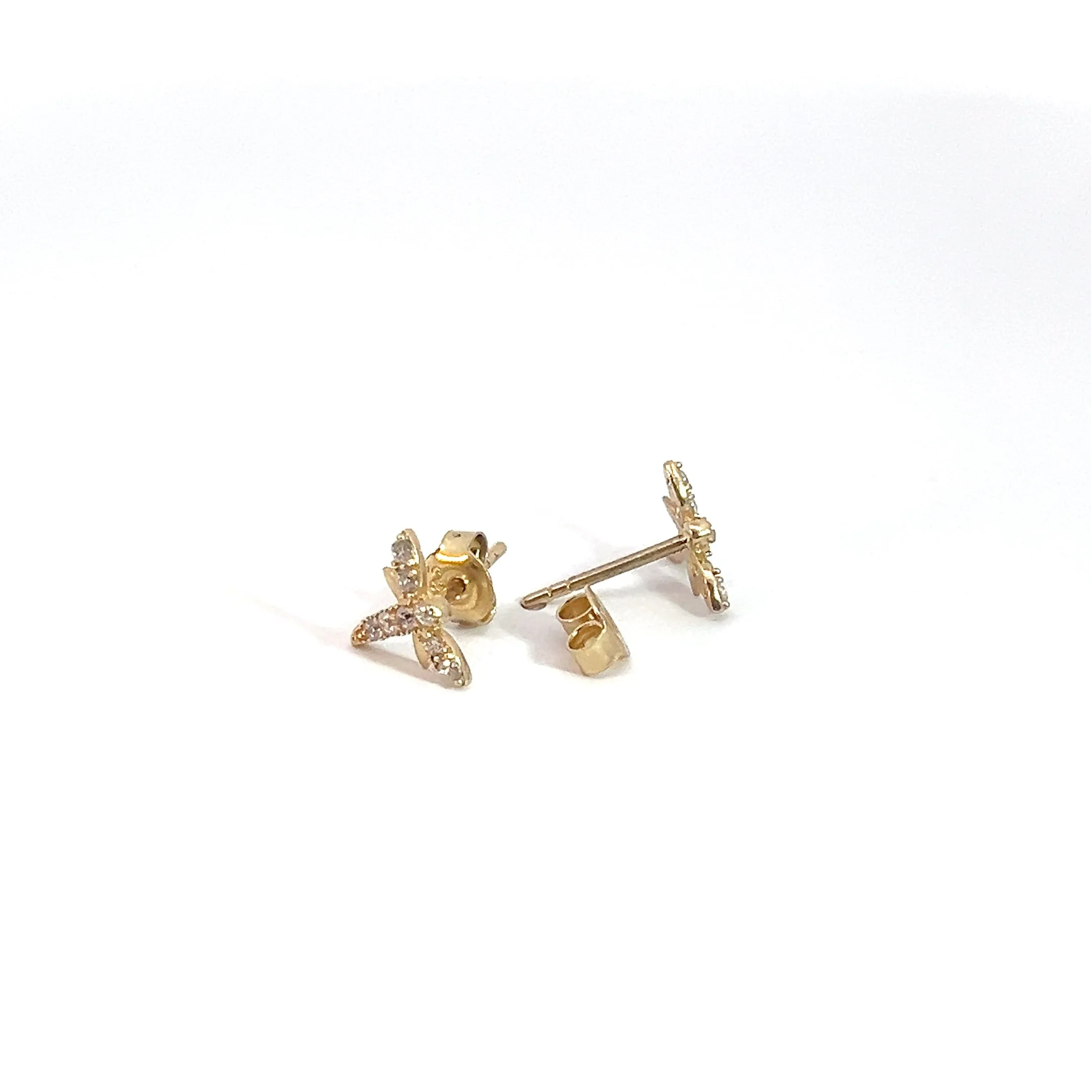 Lesotho Jewellery 14k Gold Dragonfly Earrings