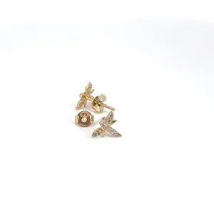 Lesotho Jewellery 14k Gold Dragonfly Earrings