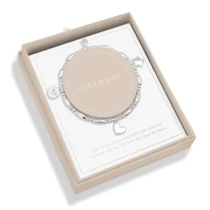 Lifes A Charm Birthday Silver Plated Bracelet 7853
