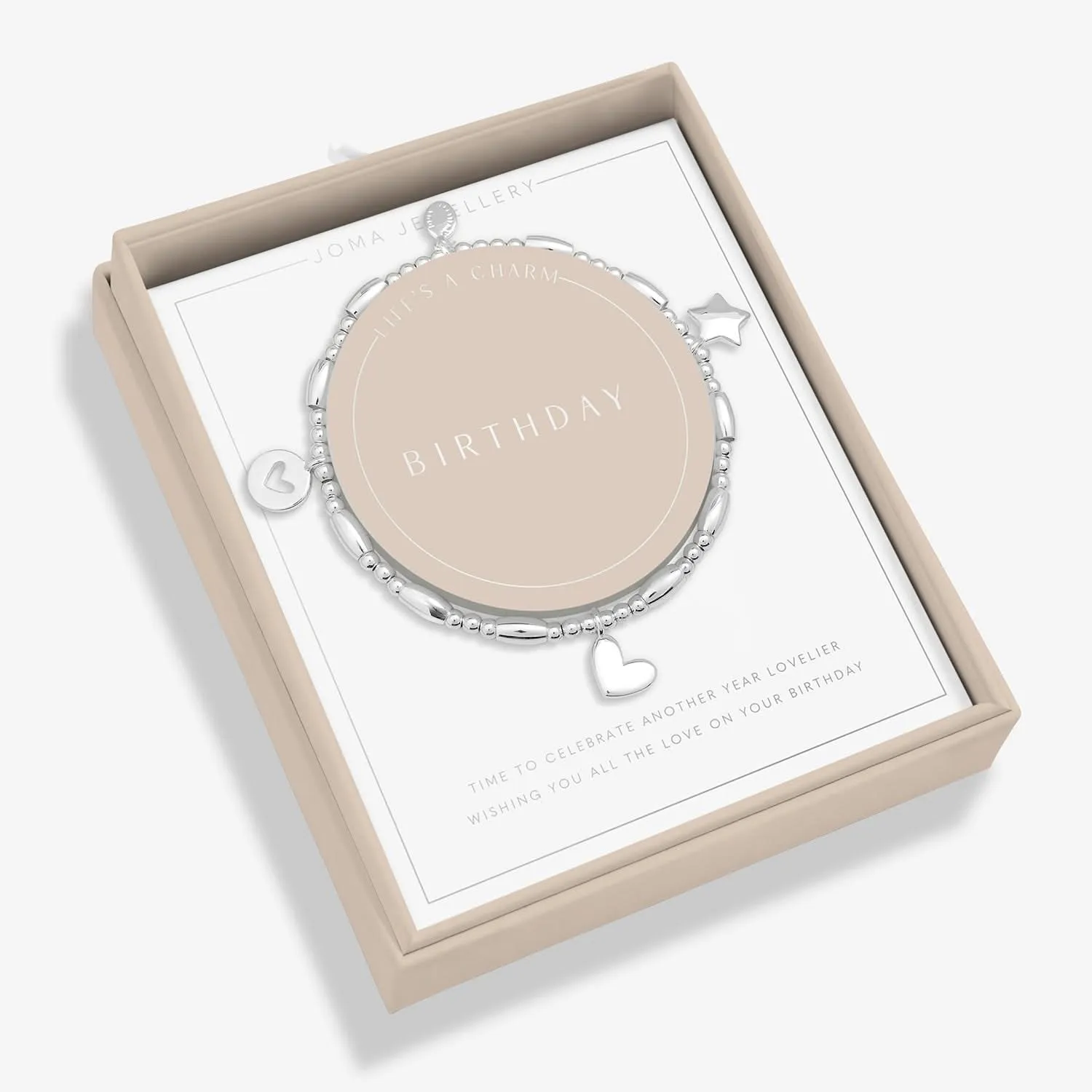 Lifes A Charm Birthday Silver Plated Bracelet 7853