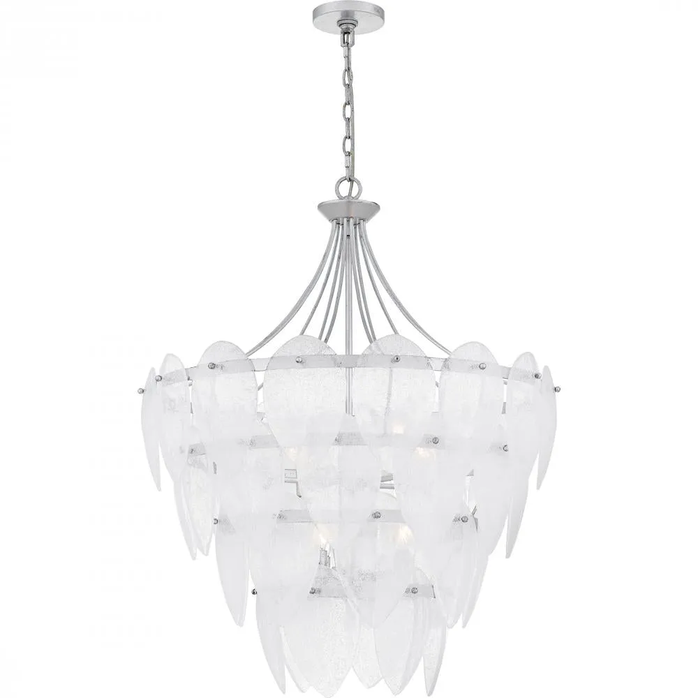 Lilestone 7-Light Silver Leaf Pendant