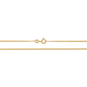 Lloyds 1.2mm Close Curb Chain Necklace - 9k Yellow Gold