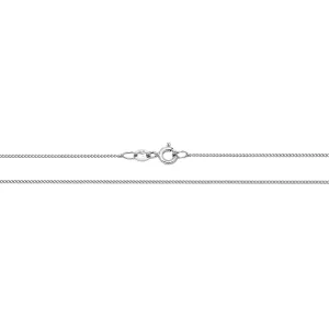 Lloyds 1mm Close Curb Chain Necklace - 9k White Gold