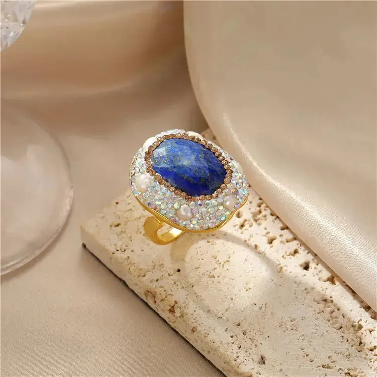 LOVCIA Opulent Baroque Pearl Ring for Women - Embrace Timeless Elegance