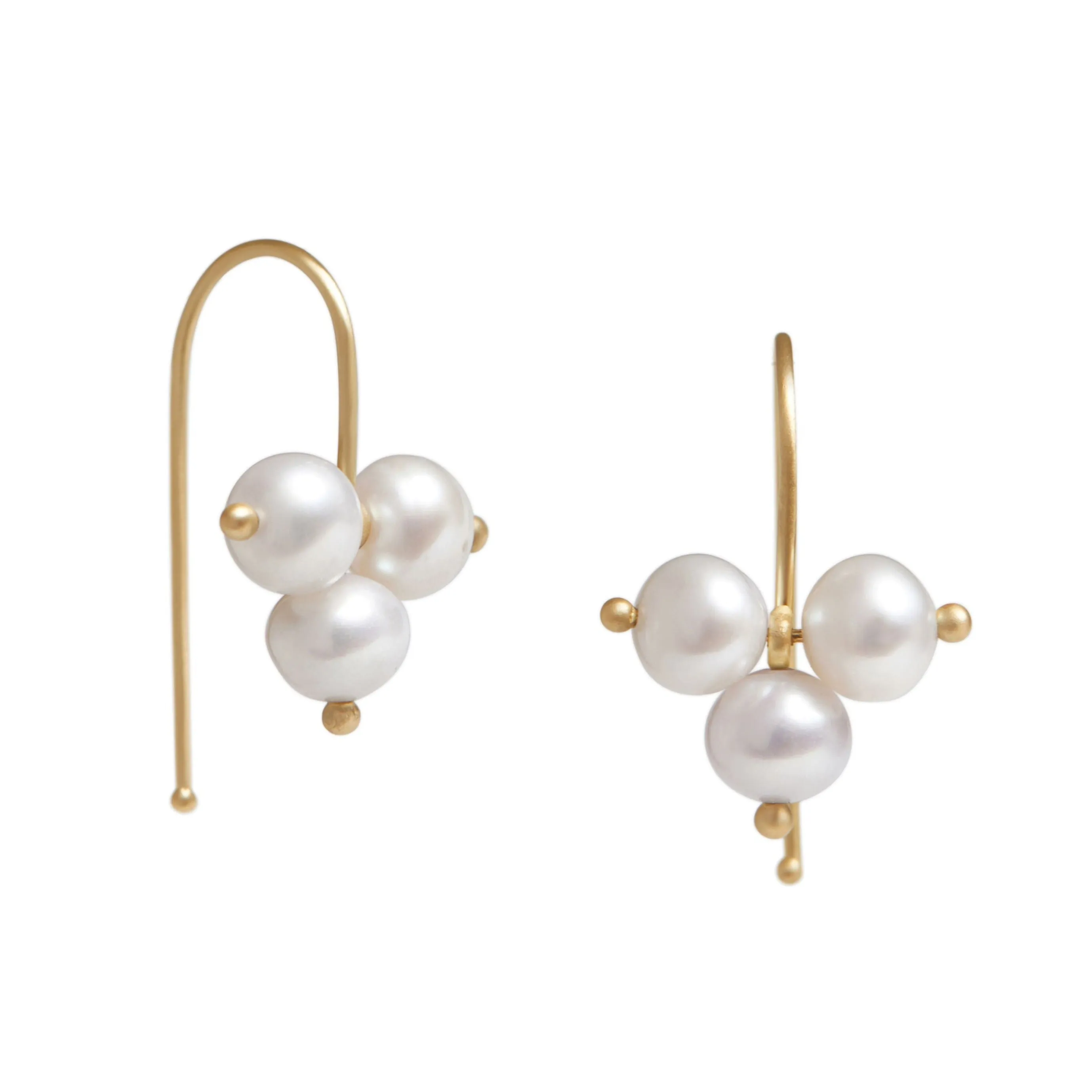 <!--ER426pearl--> trinity pearl earrings