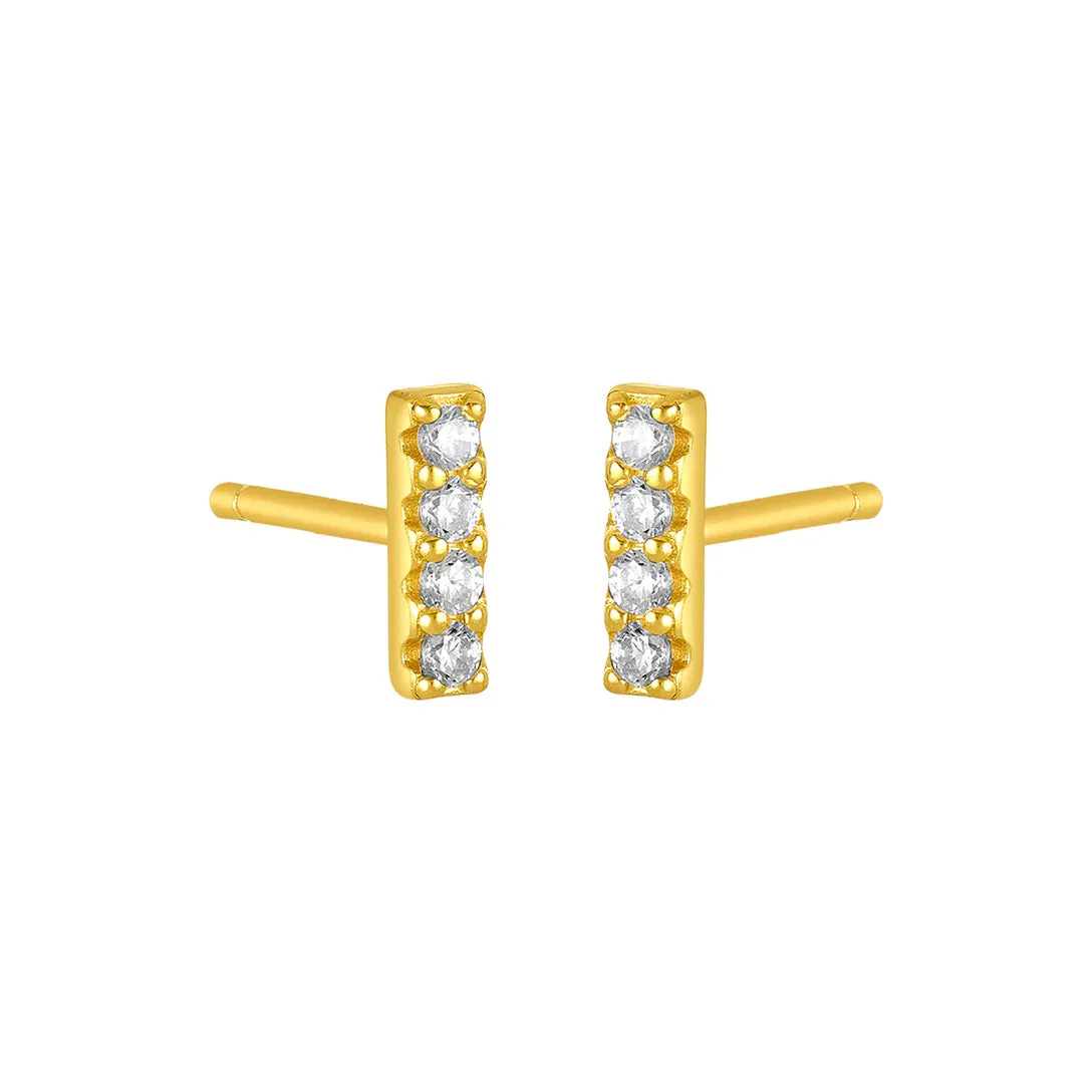 Maeda Bar Studs - Gold