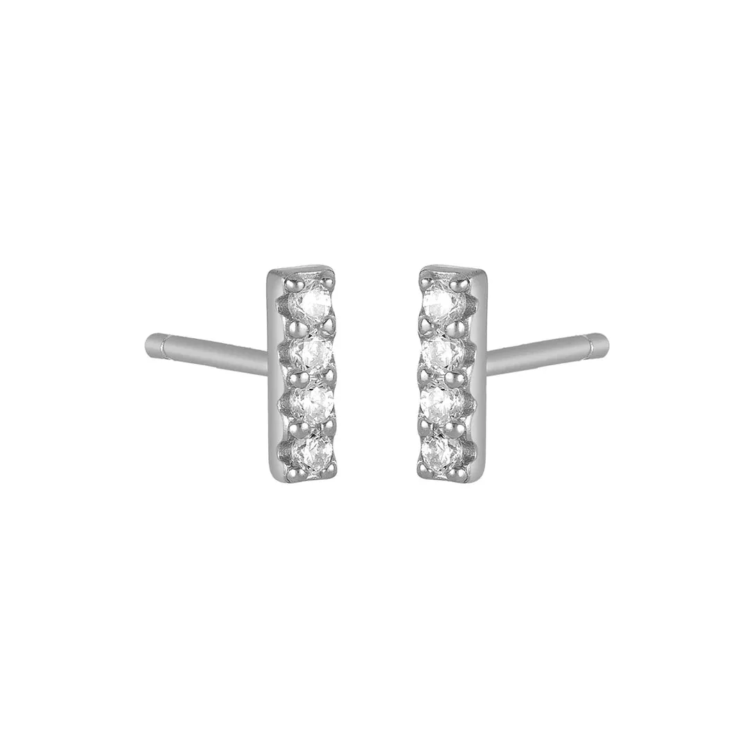 Maeda Bar Studs - Silver