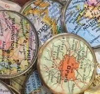 Maptometry-UNIQUE NECKLACES WITH MAPS 26" NECKLACE GOLD/BLACK
