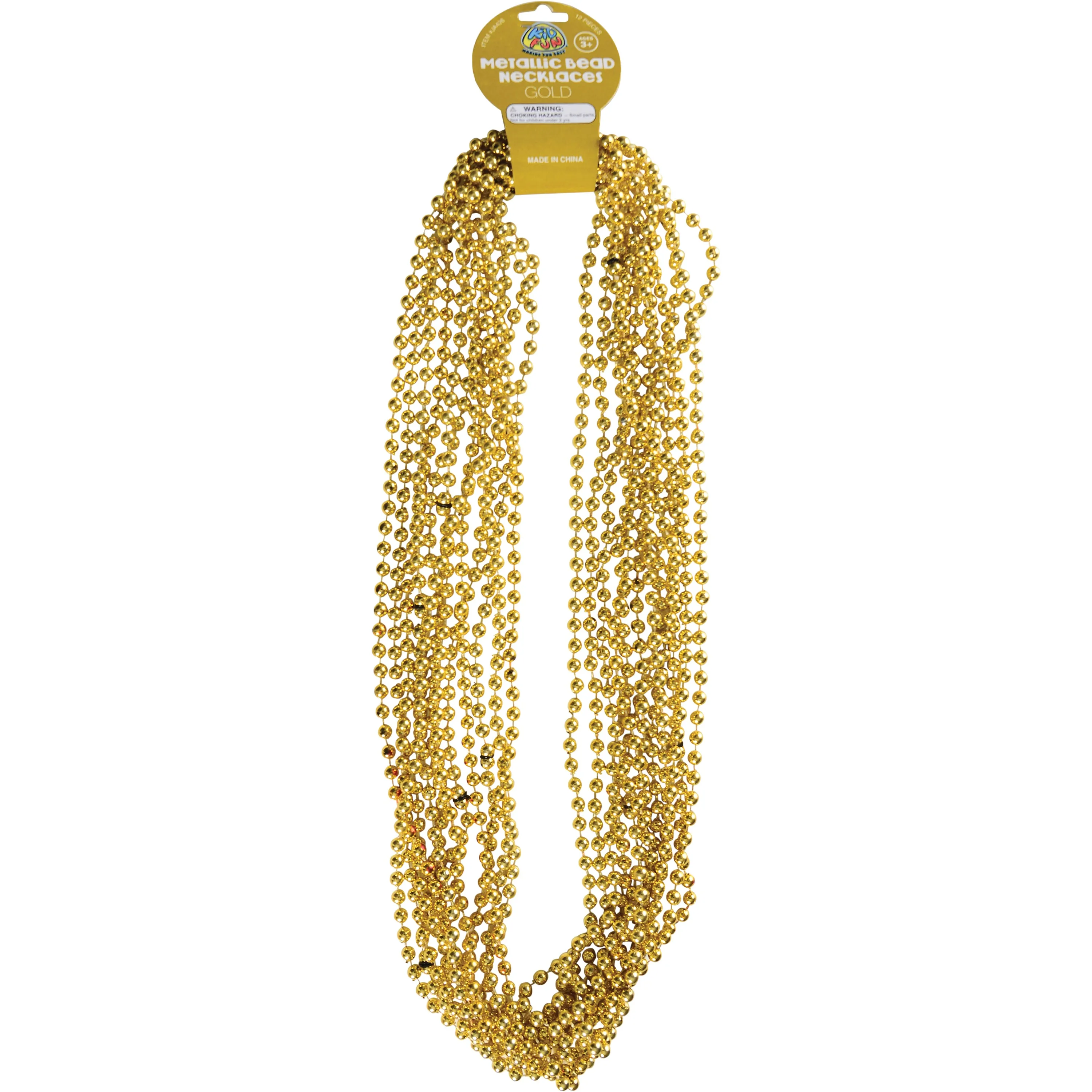 Metallic Bead Necklaces/Gold