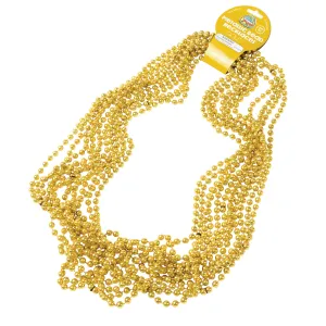 Metallic Bead Necklaces/Gold