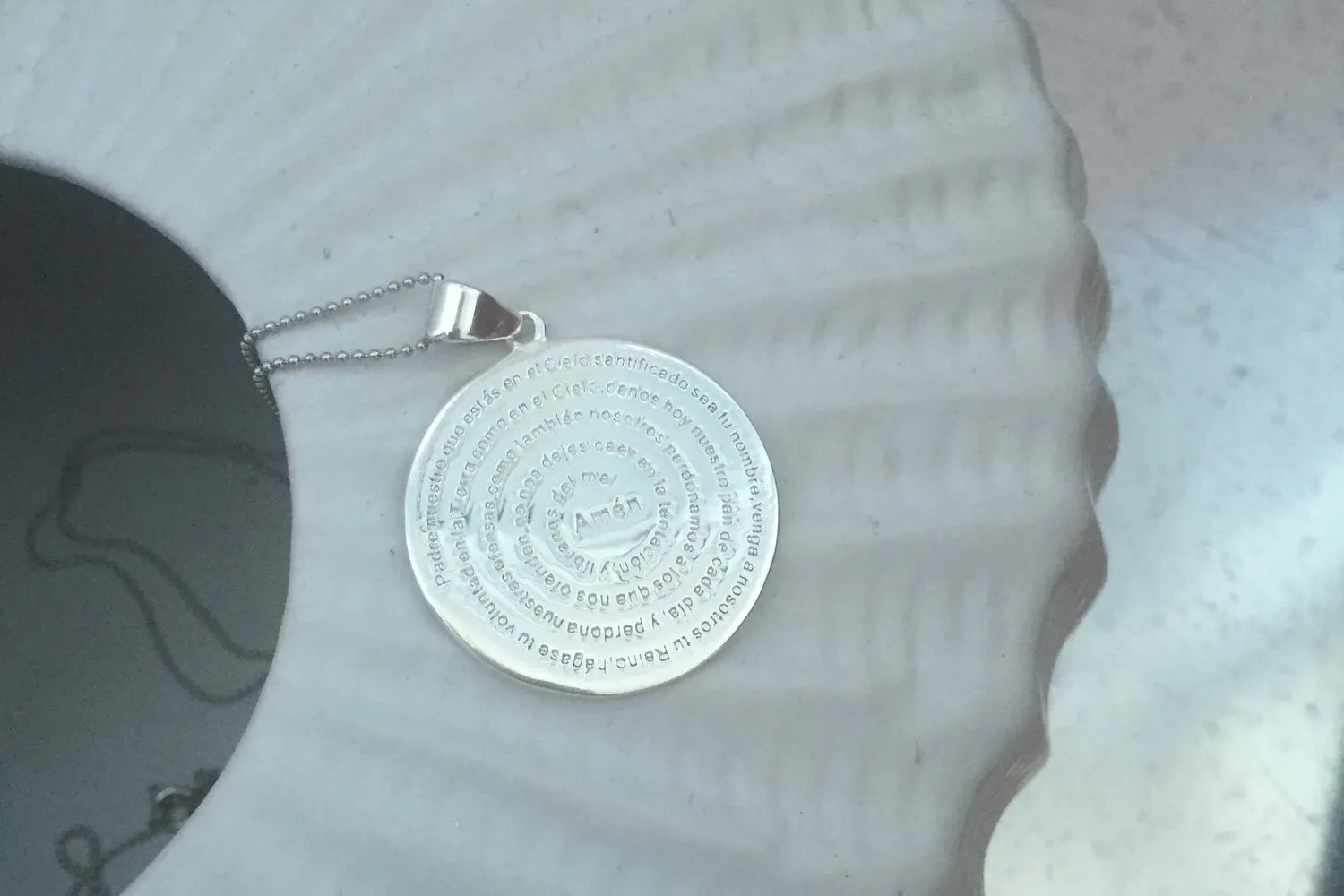 Mini Atlantic Sterling Silver Disc Necklace