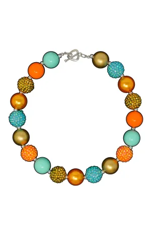 Mint & Orange Bubblegum Necklace