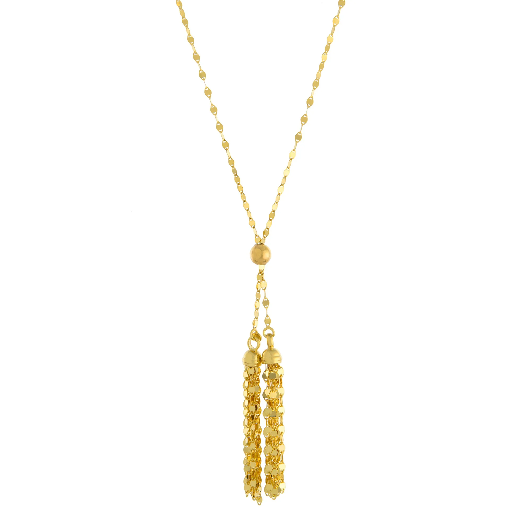 Mirror Link Tassel Necklace