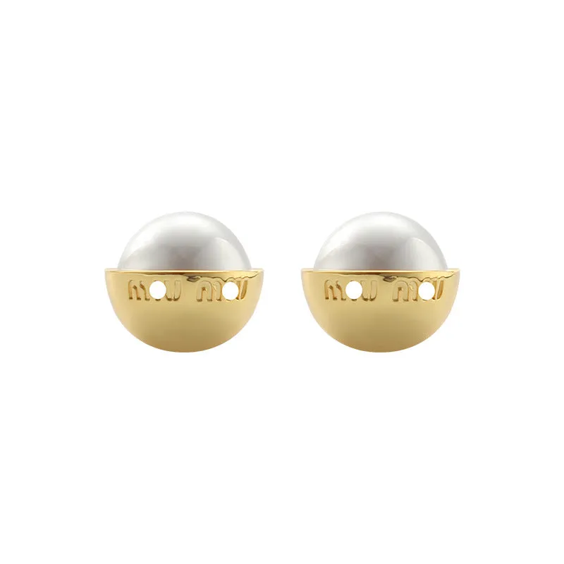 MIU Pearl studs earrings