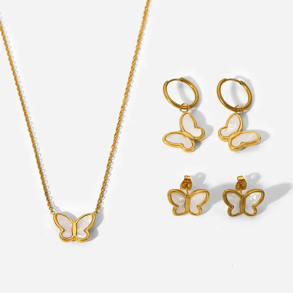 Natural White Shell Jewelry Set