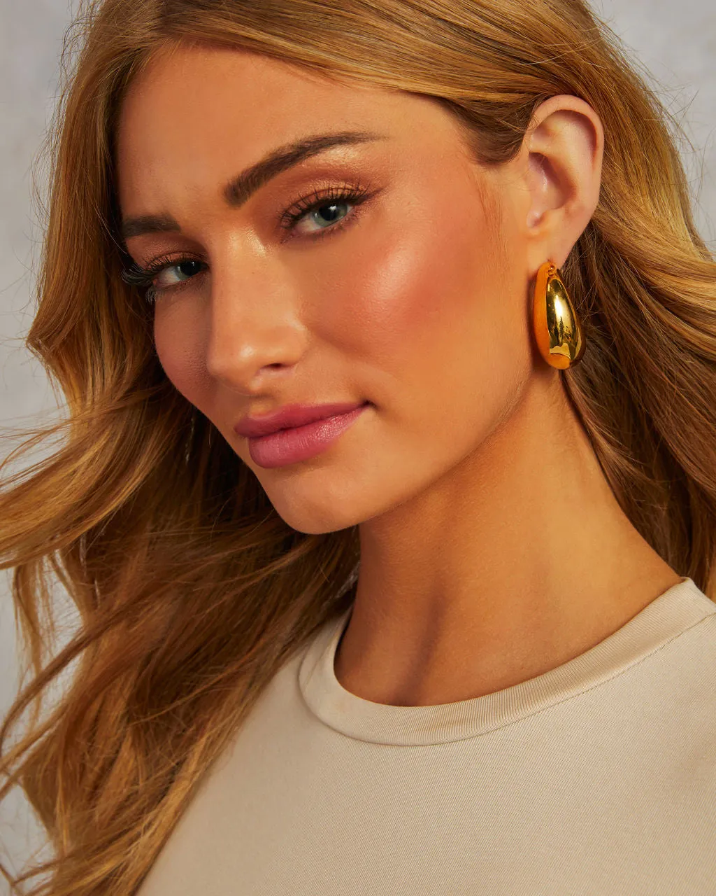 Night Life Crescent Moon Hoop Earrings