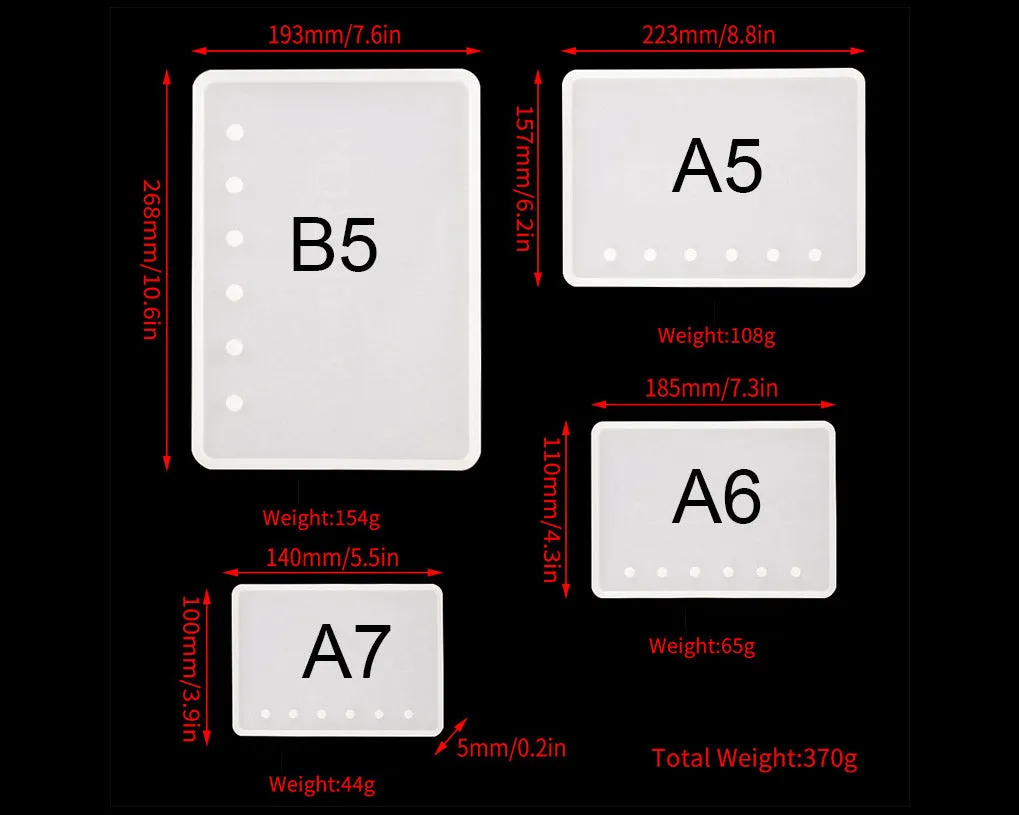 Notepad Moulds / Pages / Rings