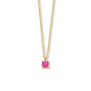 October Birthstone Necklace 14K Yellow Gold