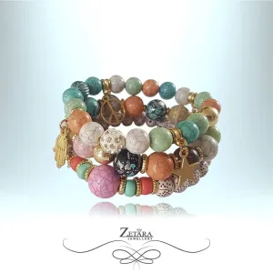 Olivia Vintage Charm Bracelet - Pastel 2024