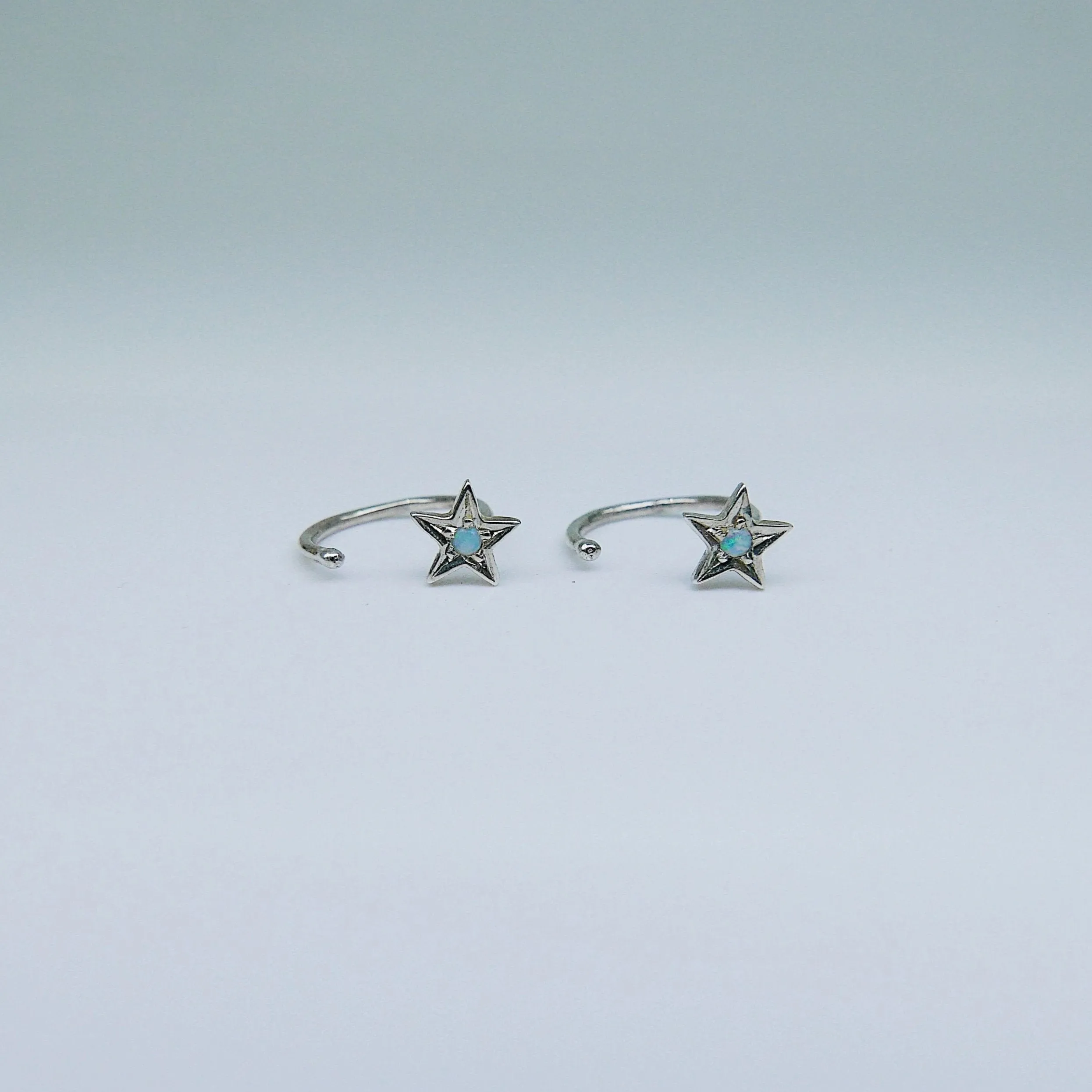 Opal Star Hook Earrings