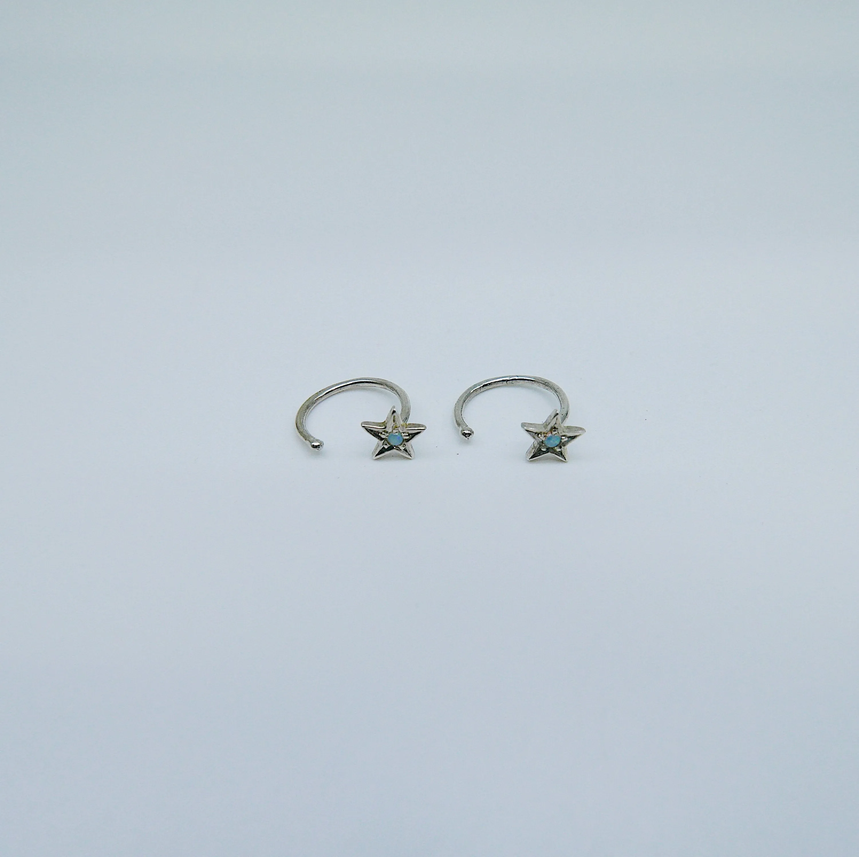 Opal Star Hook Earrings