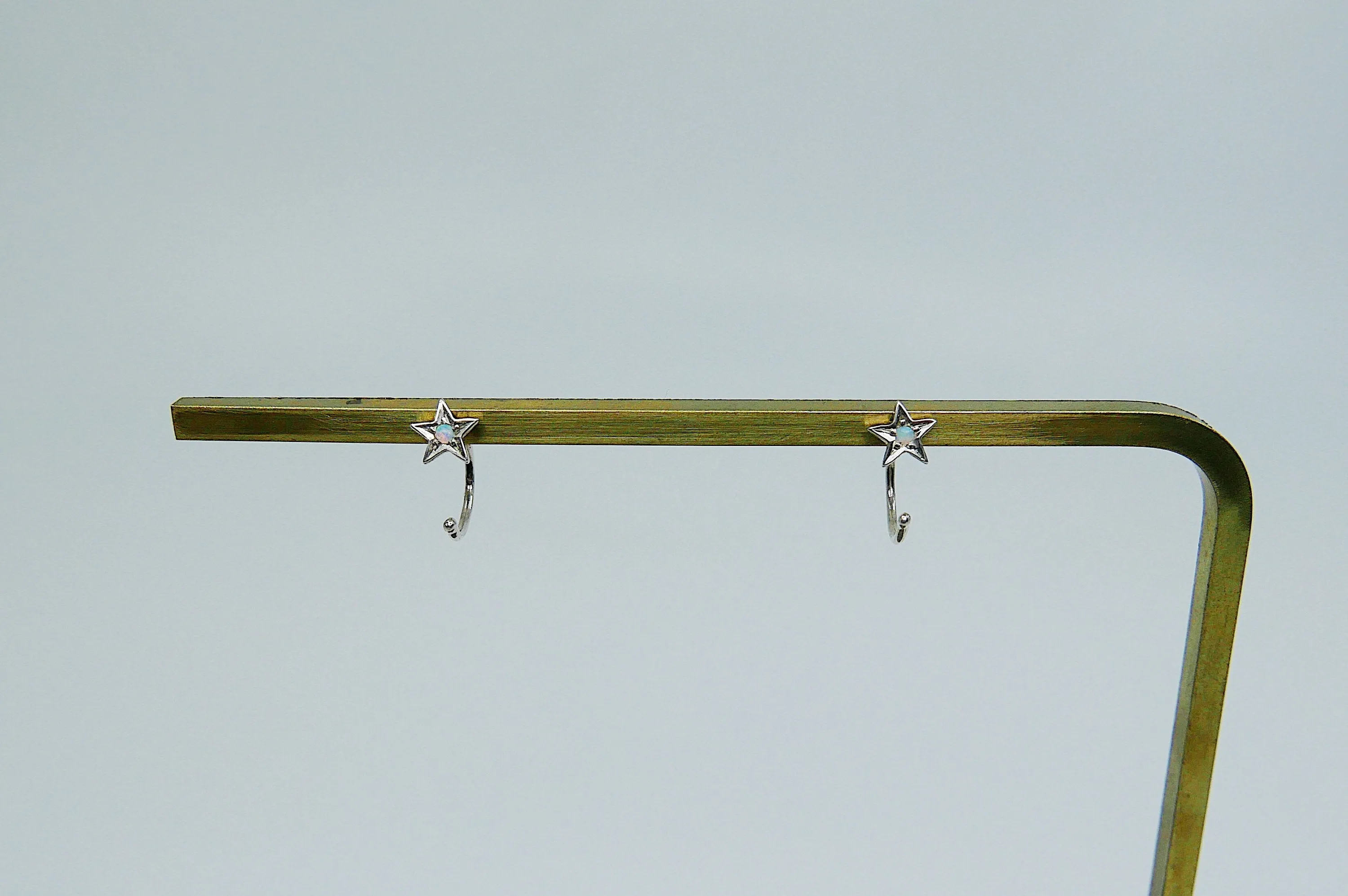 Opal Star Hook Earrings