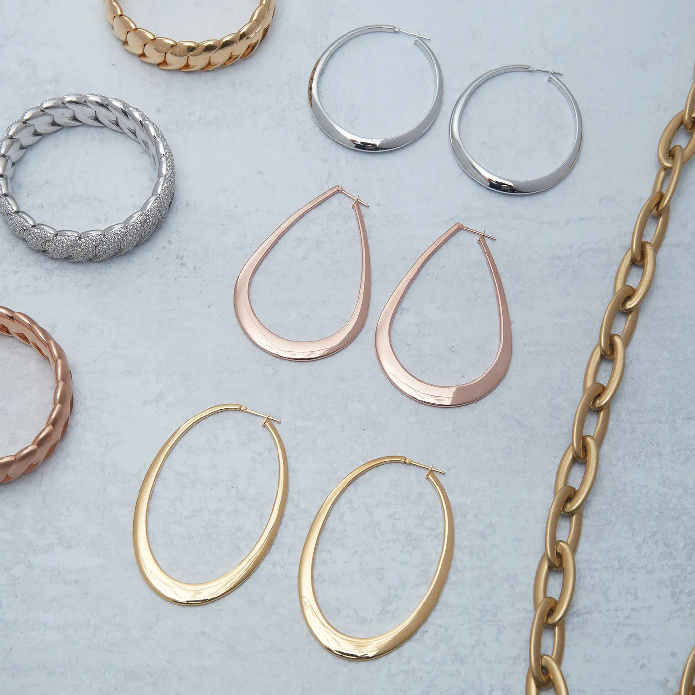 Oval Hoop Earrings