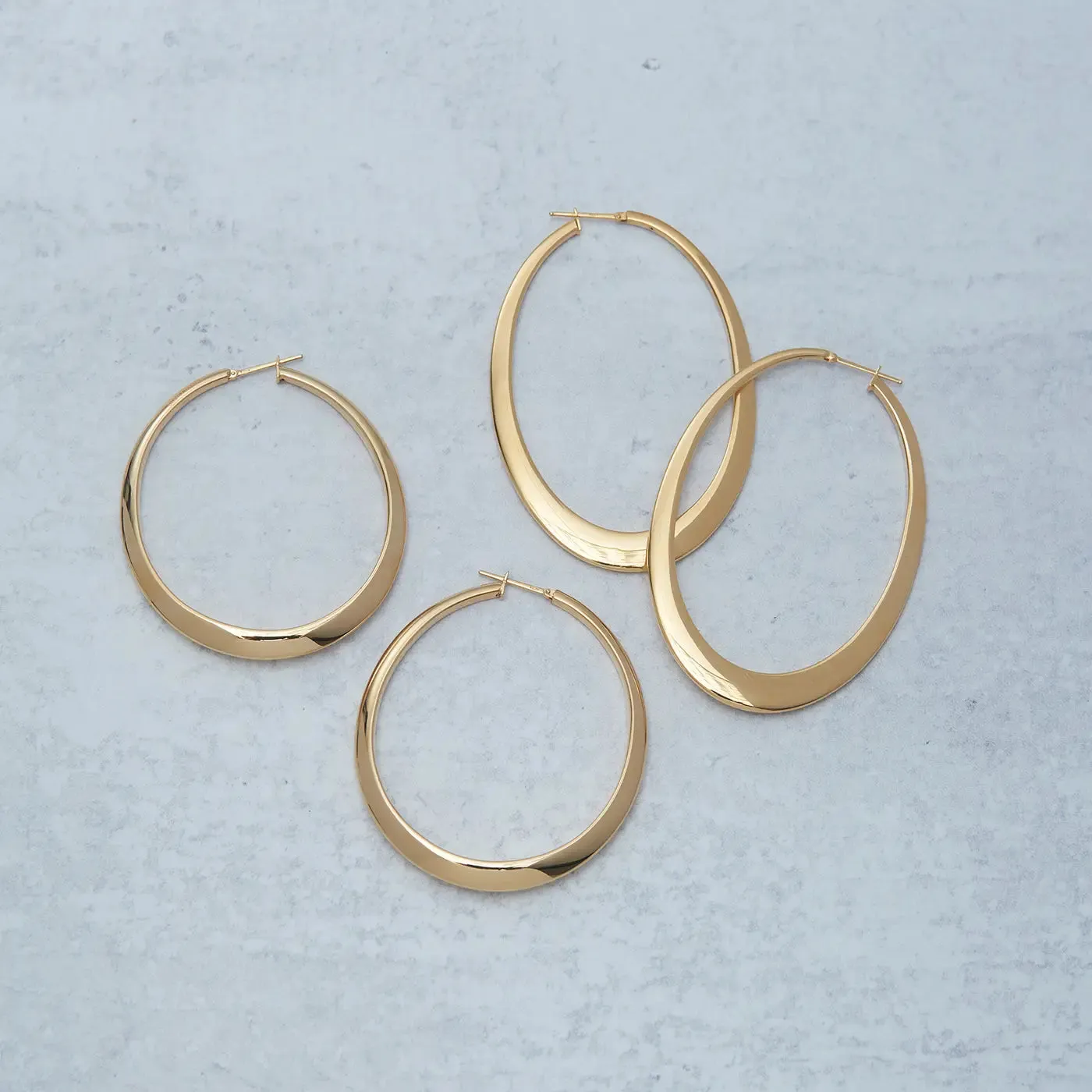 Oval Hoop Earrings