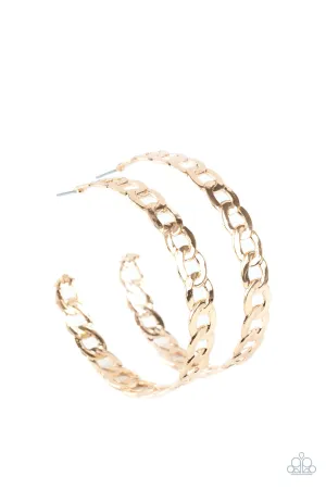 Paparazzi Climate CHAINge - Gold Earrings