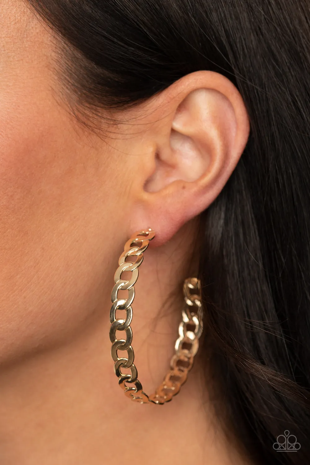 Paparazzi Climate CHAINge - Gold Earrings