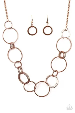 Paparazzi Follow the RINGLEADER-Copper Necklace