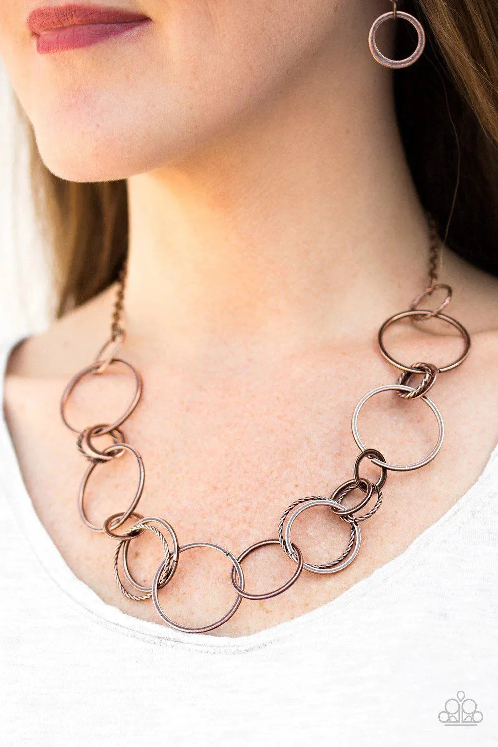 Paparazzi Follow the RINGLEADER-Copper Necklace