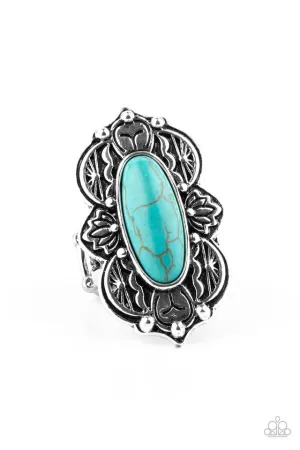 Paparazzi Ring ~ Lotus Oasis - Blue