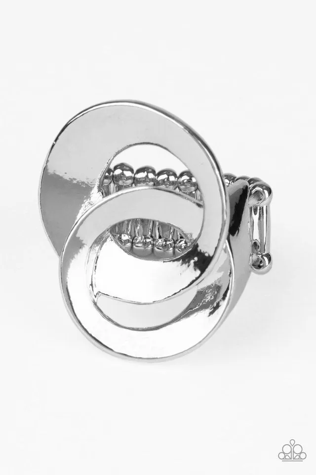 Paparazzi Ring ~ Pro Top Spin - Silver
