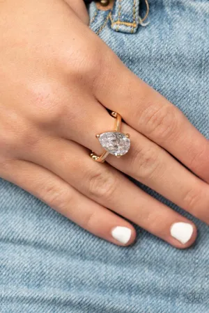 Paparazzi Ring ~ Vintage Engagement - Gold