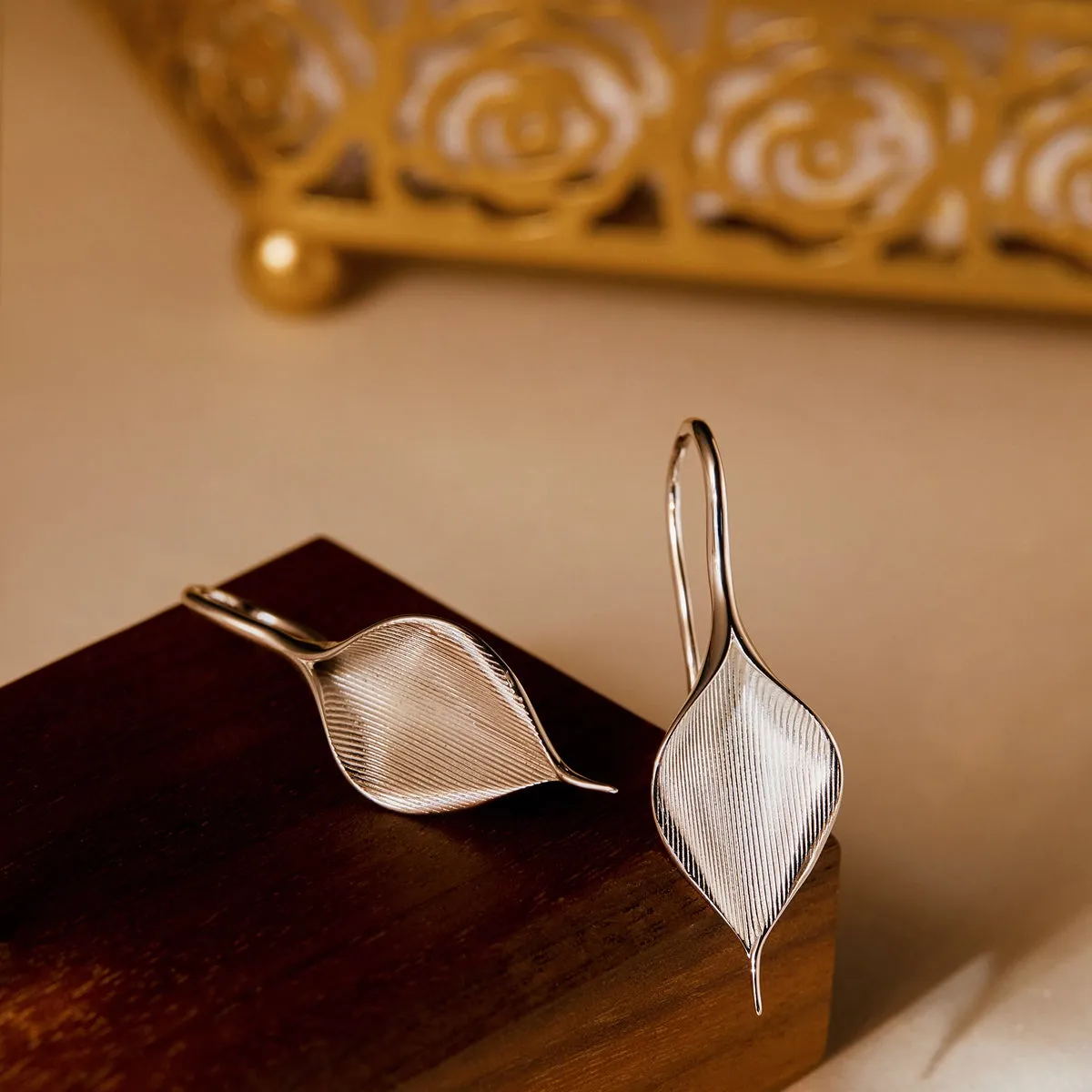 Peace Lily Drop Earrings