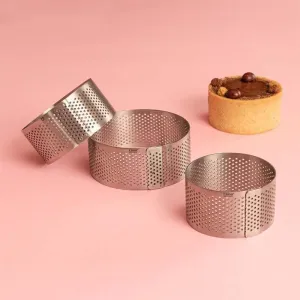 Perforated Round Tart Ring - Set Of Three