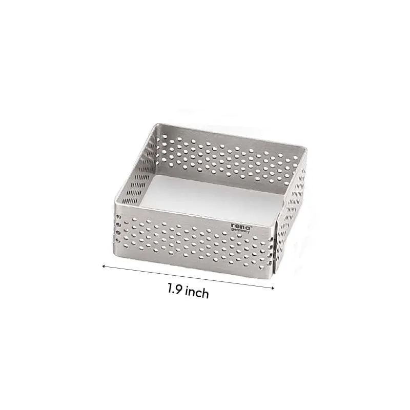 Perforated Square Tart Ring  - Set Of Three