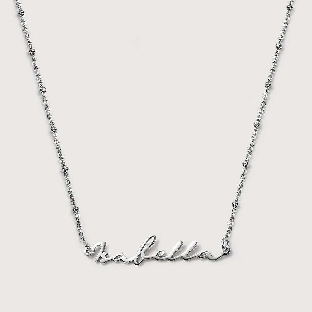 Personalised Name Necklaces Sphere chain