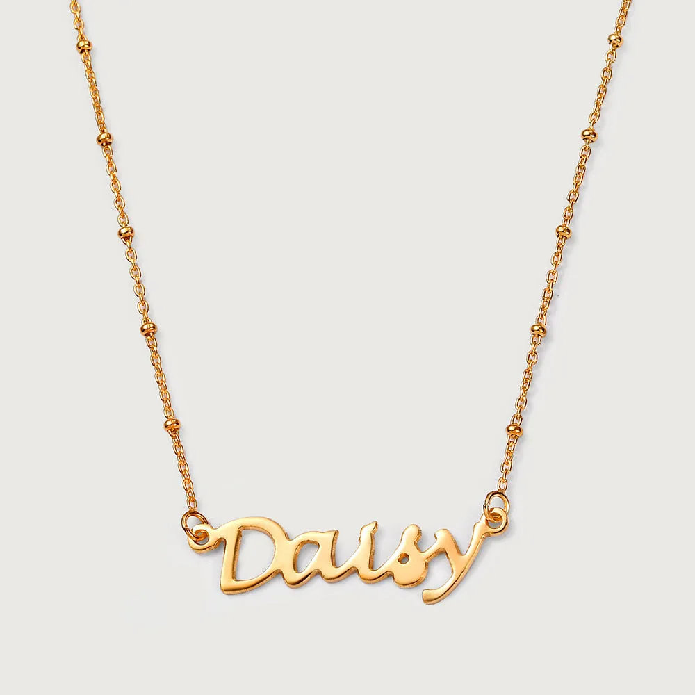 Personalised Name Necklaces Sphere chain