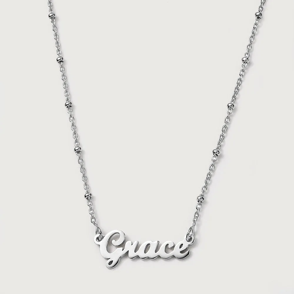 Personalised Name Necklaces Sphere chain
