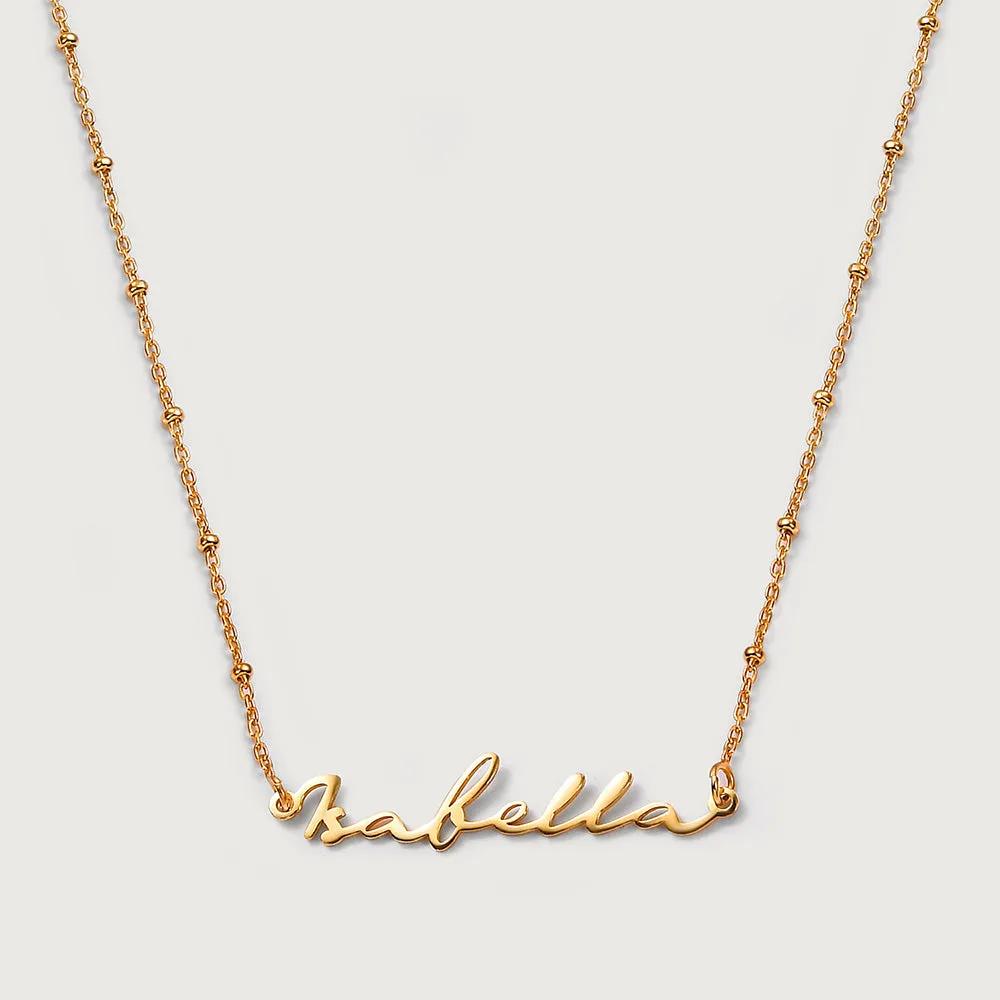 Personalised Name Necklaces Sphere chain