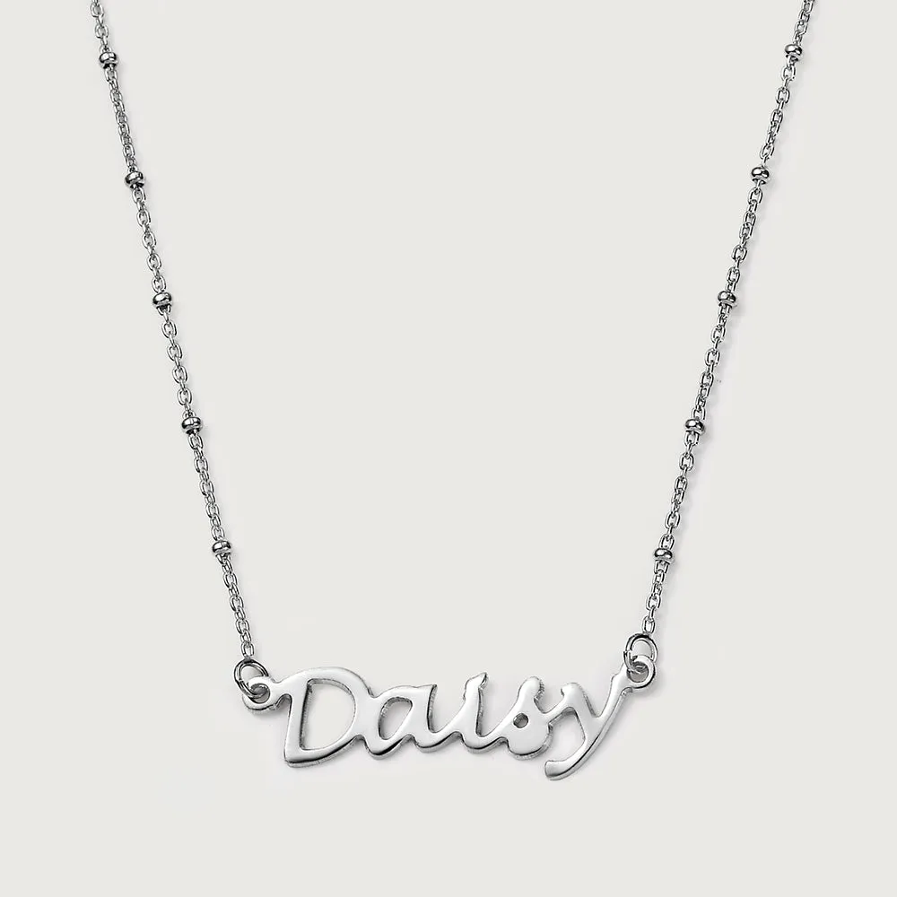 Personalised Name Necklaces Sphere chain
