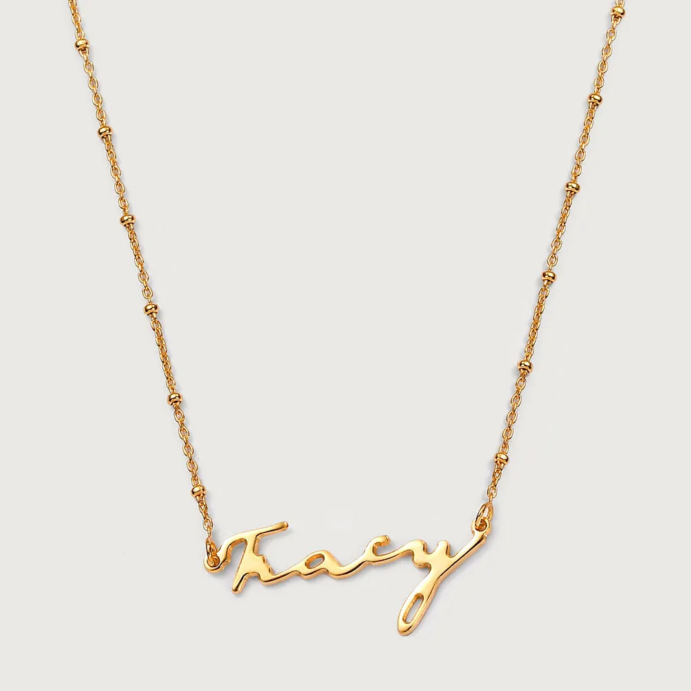 Personalised Name Necklaces Sphere chain